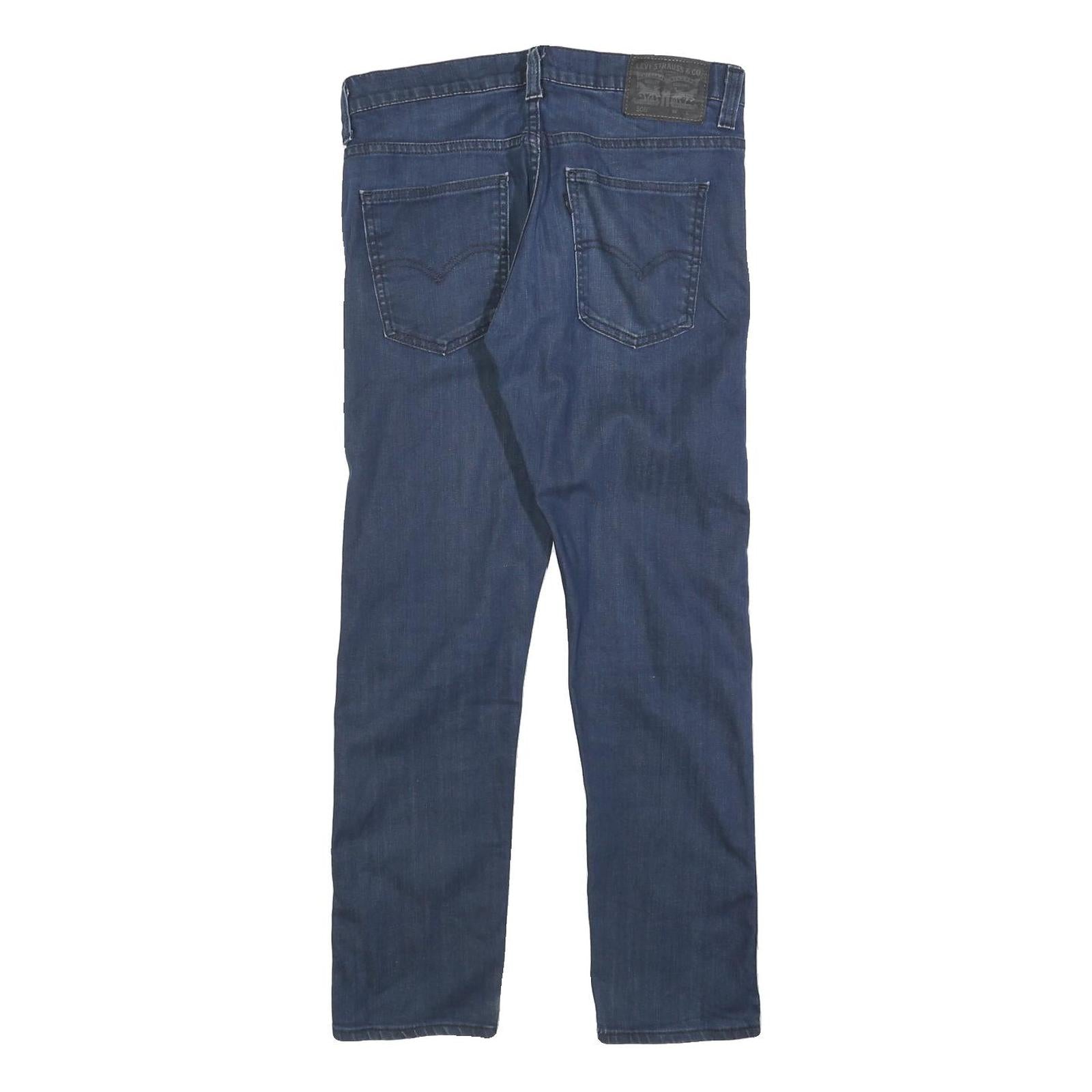 LEVI'S 508 Tapered Mens Jeans Blue Slim Tapered Denim Medium W30 L30 Cotton