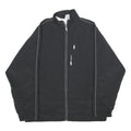 REEBOK Mens Black Zip Jacket M Polyester Plain Lightweight Sportswear Sports