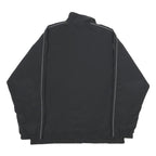 REEBOK Mens Black Zip Jacket M Polyester Plain Lightweight Sportswear Sports