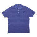 POLO RALPH LAUREN Mens Blue & Black Striped Short Sleeve Polo Shirt XL Cotton