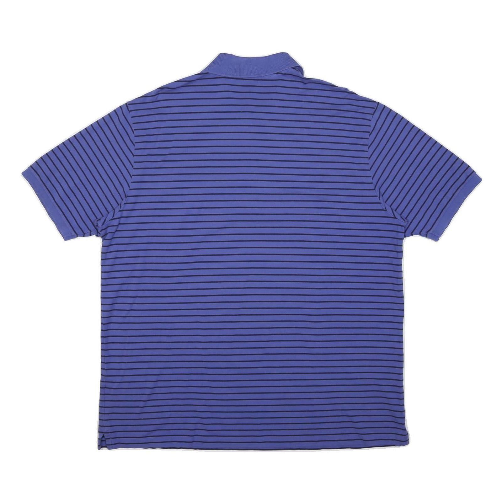 POLO RALPH LAUREN Mens Blue & Black Striped Short Sleeve Polo Shirt XL Cotton
