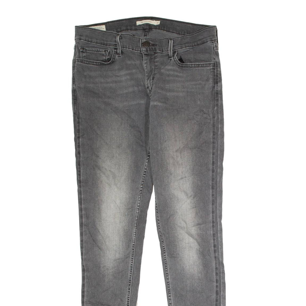 LEVI'S 710 Super Womens Jeans Grey Regular Skinny Stone Wash W31 L29