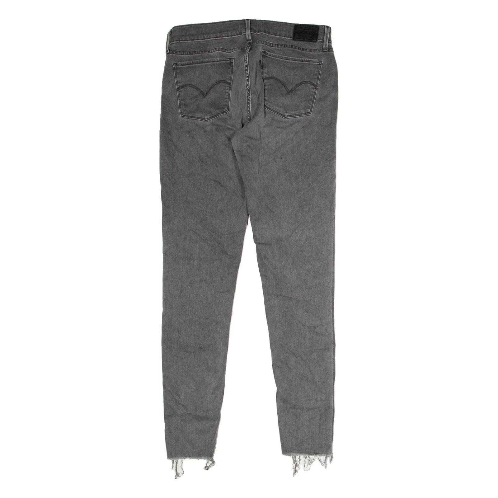 LEVI'S 710 Super Womens Jeans Grey Regular Skinny Stone Wash W31 L29