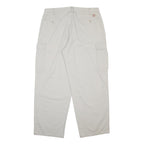 DICKIES Mens Cotton Beige Relaxed Cargo Trousers W36 L30 Workwear Utility