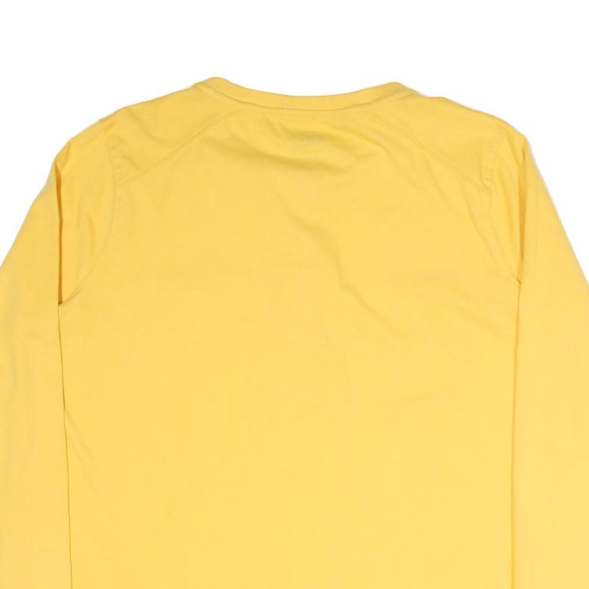DICKIES Womens Yellow Long Sleeve T-Shirt XL Button Neck Cotton Blend Casual
