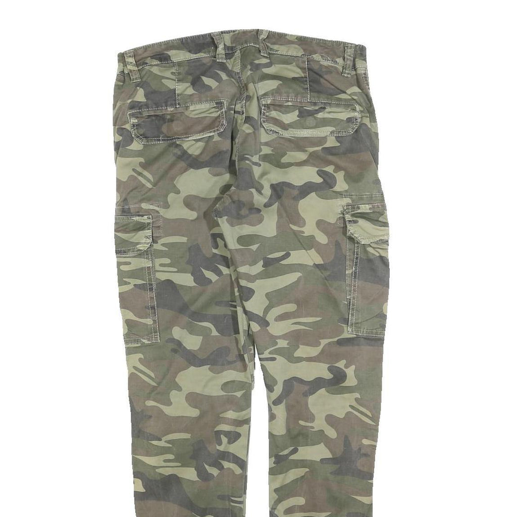 YES DENIM Mens Camouflage Slim Cargo Trousers W30 L30 Cotton Blend Zip