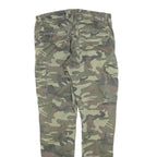 YES DENIM Mens Camouflage Slim Cargo Trousers W30 L30 Cotton Blend Zip