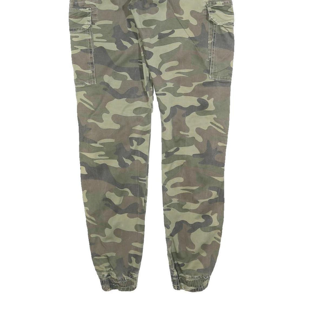 YES DENIM Mens Camouflage Slim Cargo Trousers W30 L30 Cotton Blend Zip