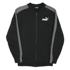 PUMA Mens Black & Grey Cotton Blend Zip Jacket XS Sportswear Casual Lightweight