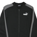 PUMA Mens Black & Grey Cotton Blend Zip Jacket XS Sportswear Casual Lightweight