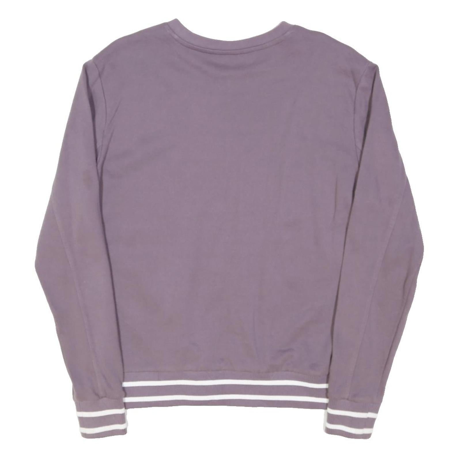 FILA Womens Purple Crew Neck M Sweatshirt Cotton Blend Pullover Casual