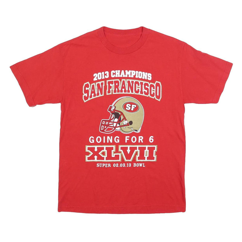 Mens Red San Francisco Graphic T-Shirt M Short Sleeve Crew Neck Sports