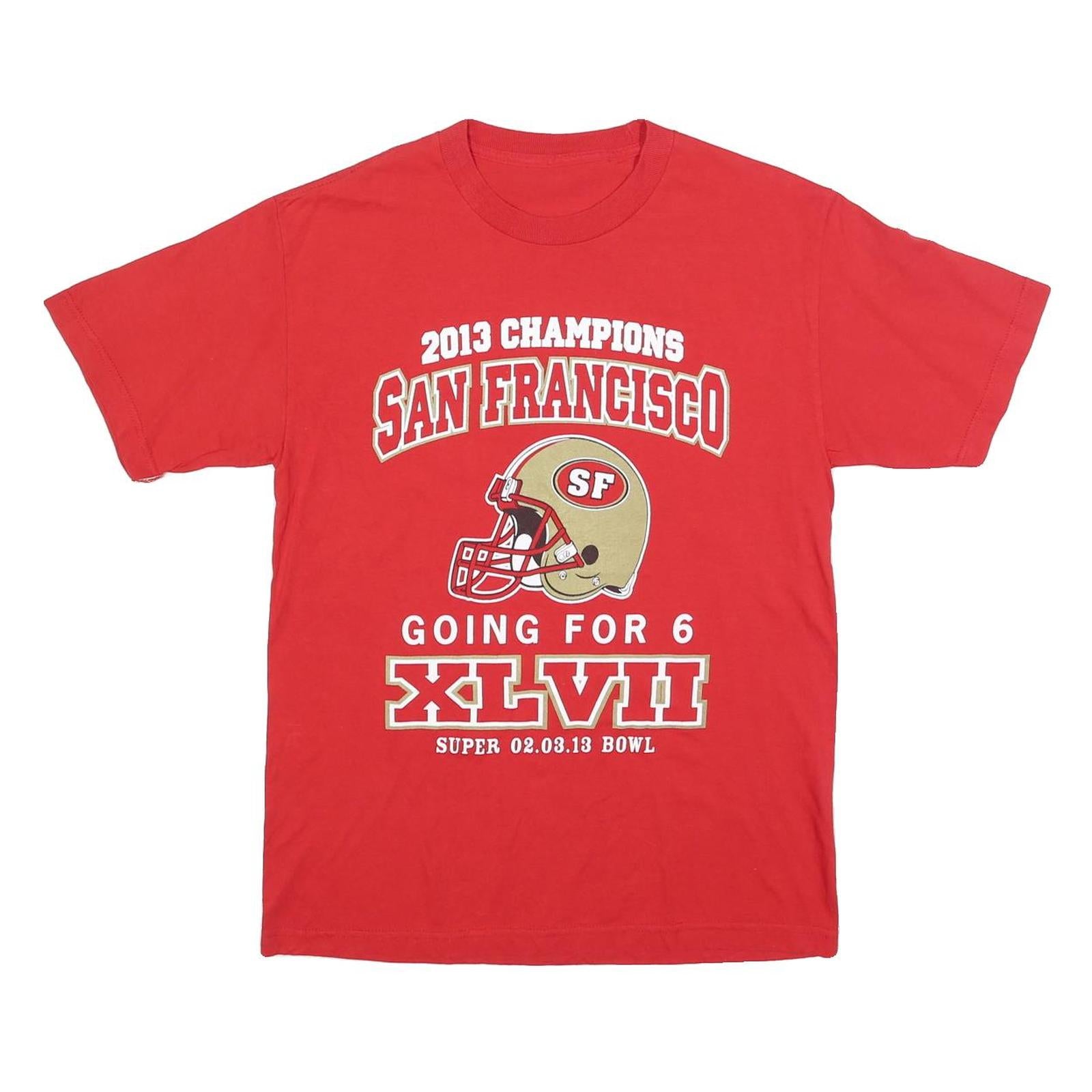 Mens Red San Francisco Graphic T-Shirt M Short Sleeve Crew Neck Sports