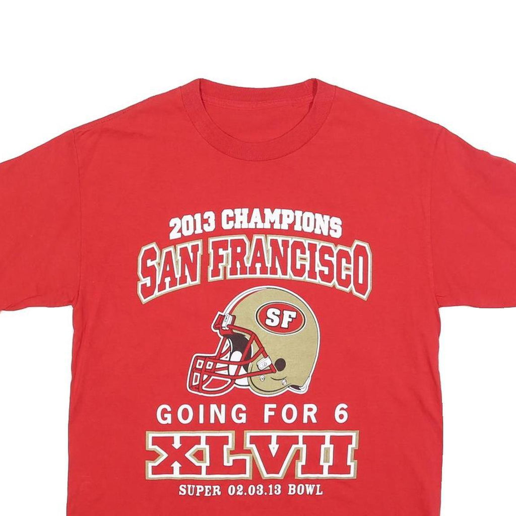 Mens Red San Francisco Graphic T-Shirt M Short Sleeve Crew Neck Sports