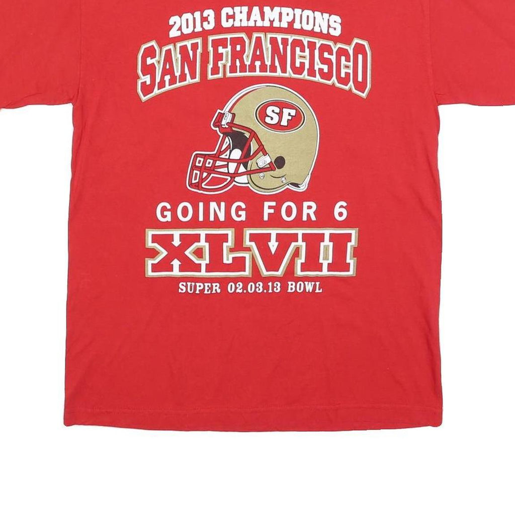 Mens Red San Francisco Graphic T-Shirt M Short Sleeve Crew Neck Sports