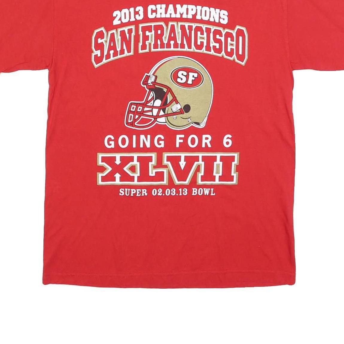 Mens Red San Francisco Graphic T-Shirt M Short Sleeve Crew Neck Sports