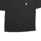 CARHARTT Mens Black Pocket T-Shirt 2XL Short Sleeve Crew Neck Workwear