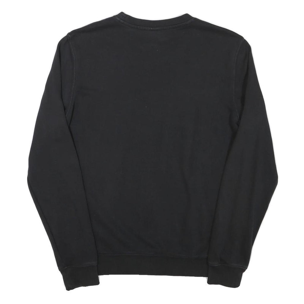 CHAMPION Mens Black Crew Neck S Cotton Blend Logo Sweatshirt Pullover