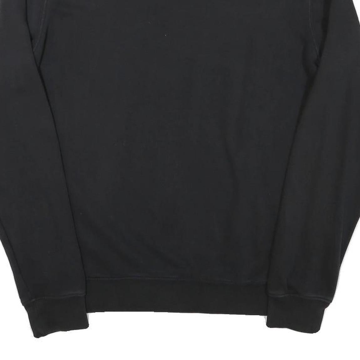 CHAMPION Mens Black Crew Neck S Cotton Blend Logo Sweatshirt Pullover