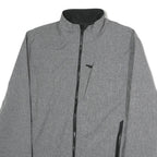 CHAMPION Mens Grey Polyester Zip Jacket M Woven Plain Lightweight Casual