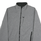 CHAMPION Mens Grey Polyester Zip Jacket M Woven Plain Lightweight Casual
