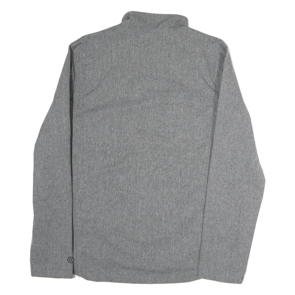 CHAMPION Mens Grey Polyester Zip Jacket M Woven Plain Lightweight Casual