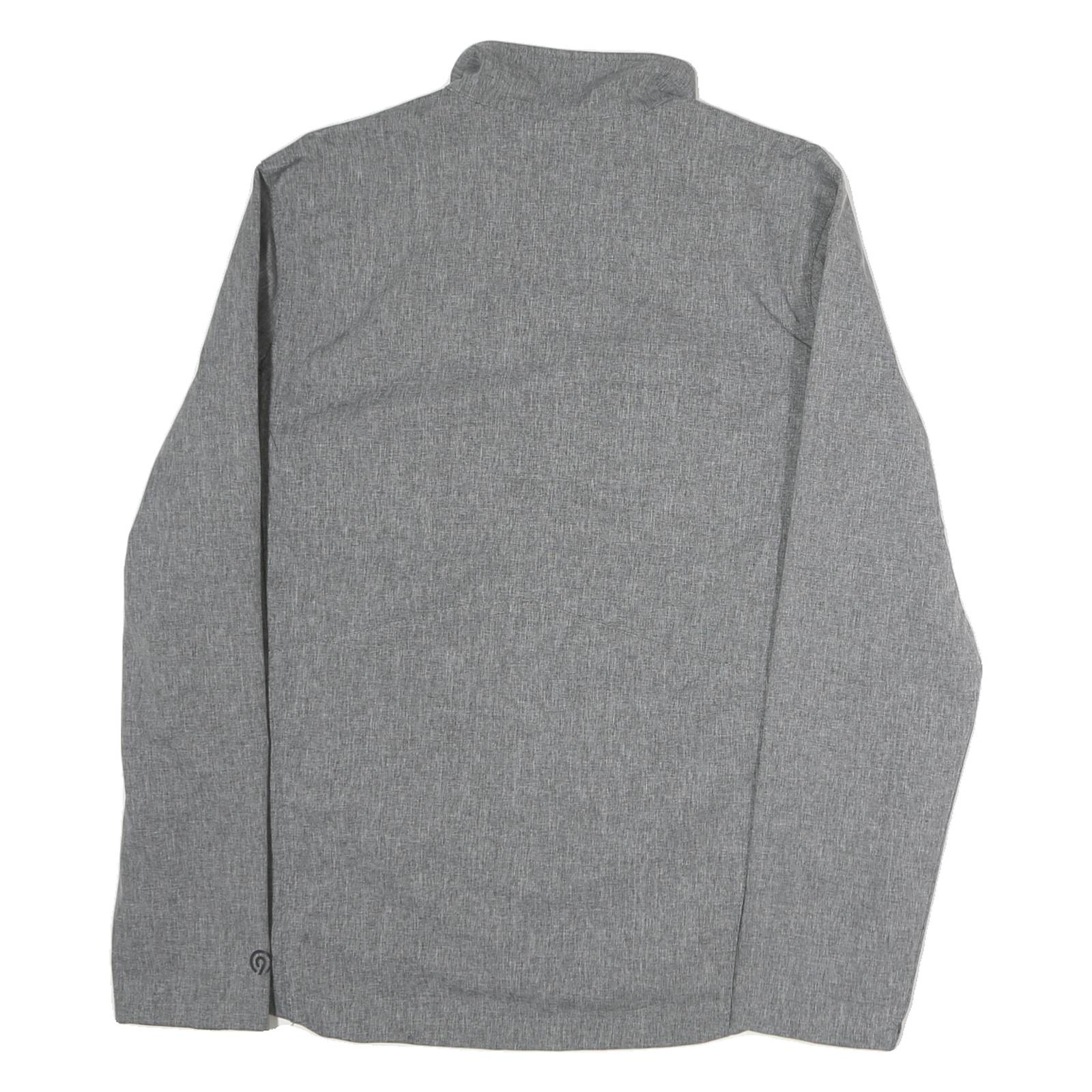 CHAMPION Mens Grey Polyester Zip Jacket M Woven Plain Lightweight Casual