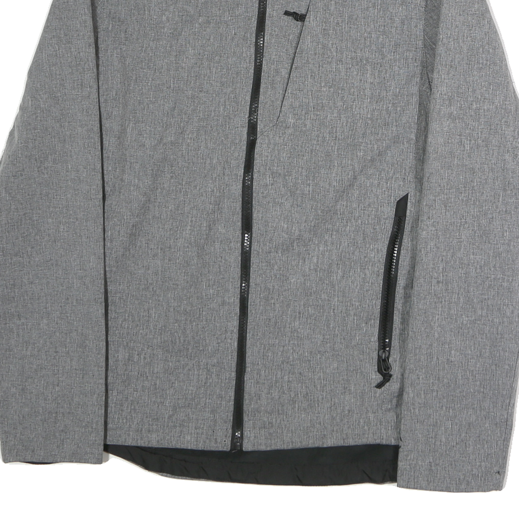 CHAMPION Mens Grey Polyester Zip Jacket M Woven Plain Lightweight Casual