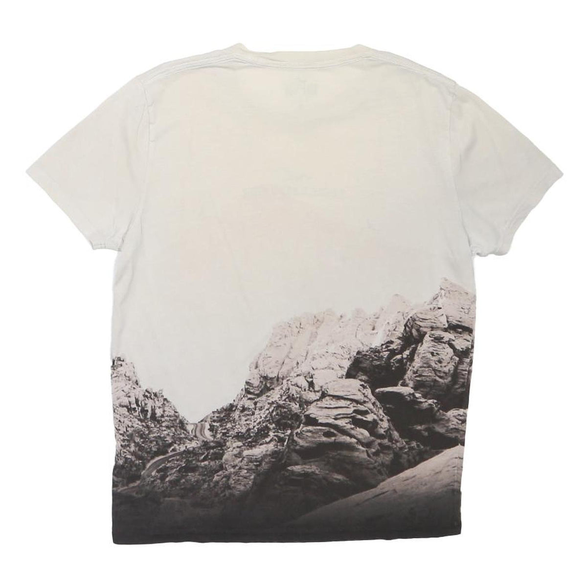 HOLLISTER Mens White & Black Graphic T-Shirt XS Short Sleeve Crew Neck Printed