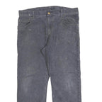 CARHARTT Mens Relaxed Navy Blue Corduroy Trousers W37 L27 Workwear Zip Closure