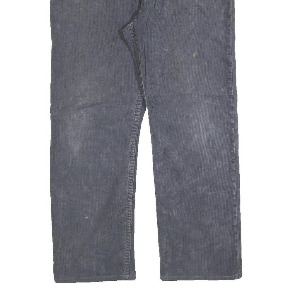 CARHARTT Mens Relaxed Navy Blue Corduroy Trousers W37 L27 Workwear Zip Closure