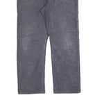 CARHARTT Mens Relaxed Navy Blue Corduroy Trousers W37 L27 Workwear Zip Closure