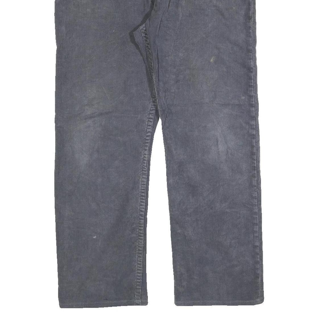 CARHARTT Mens Relaxed Navy Blue Corduroy Trousers W37 L27 Workwear Zip Closure