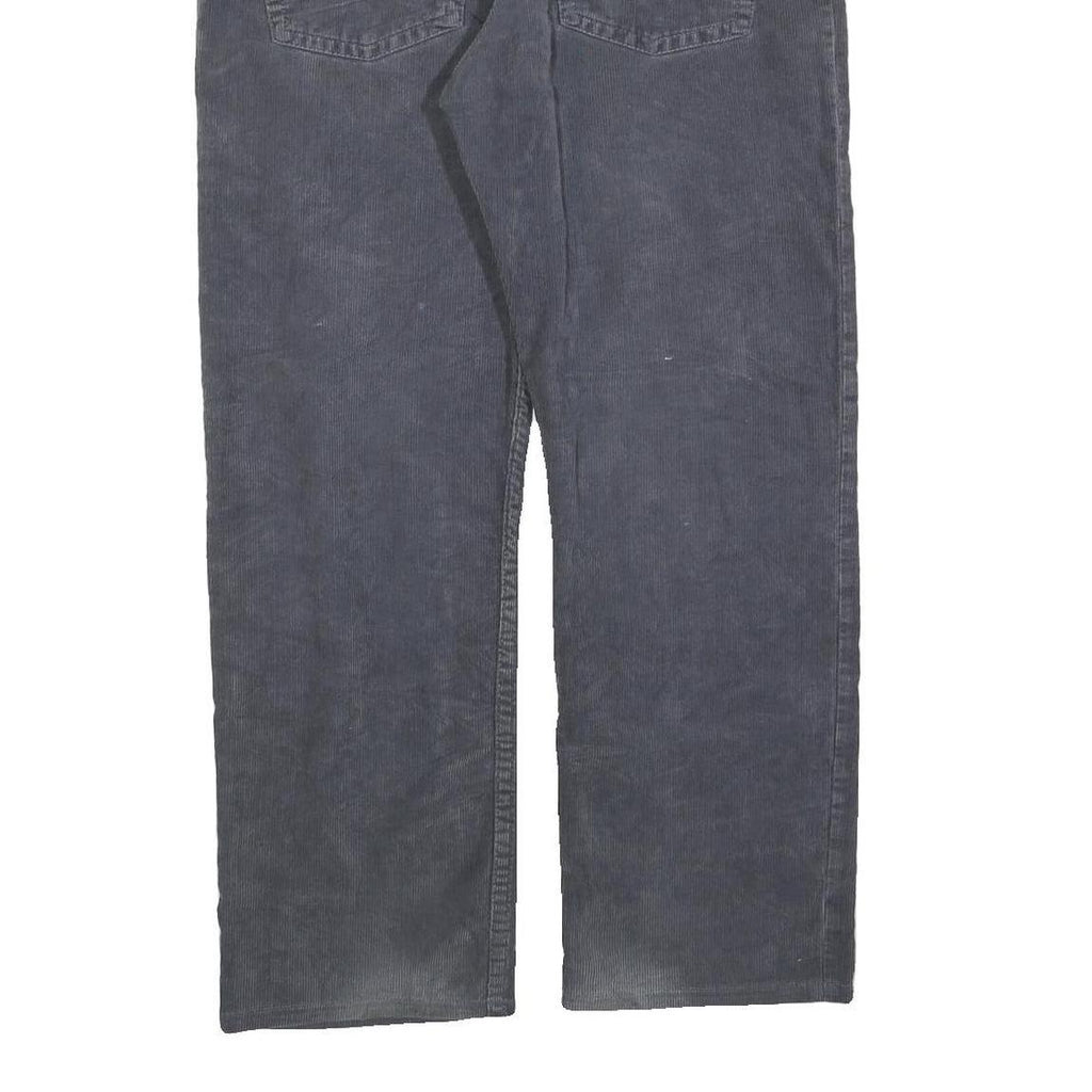 CARHARTT Mens Relaxed Navy Blue Corduroy Trousers W37 L27 Workwear Zip Closure