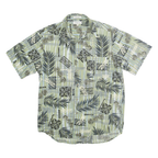 CHERESKIN Mens Green & Grey Cotton Patterned Shirt M Casual Summer Beachwear