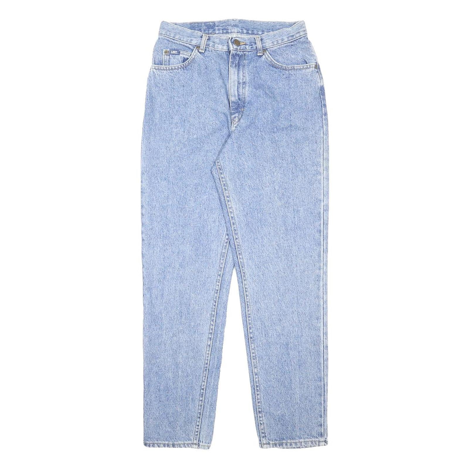 LEE Womens Regular Fit Straight Leg Denim Light Blue Jeans W28 L29 Classic Style