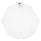 NAUTICA Mens Plain Shirt White Long Sleeve L