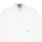 NAUTICA Mens Plain Shirt White Long Sleeve L