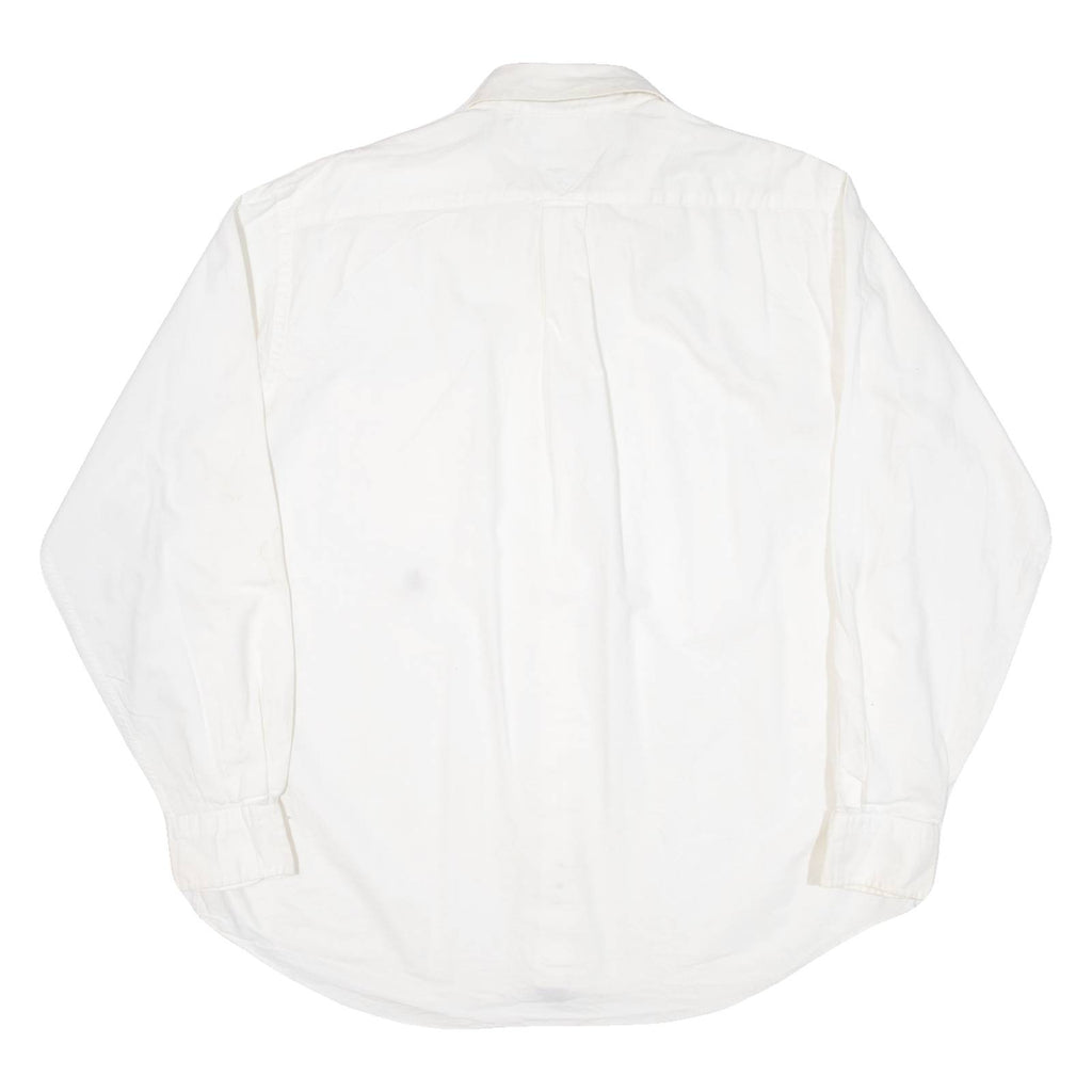 NAUTICA Mens Plain Shirt White Long Sleeve L