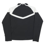 NIKE Womens Black & White Zip Jacket L Polyester Blend Plain Sportswear