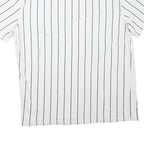 KARL KANI Mens White & Black Stripe T-Shirt M Short Sleeve Crew Neck Cotton