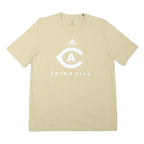 ADIDAS Mens Beige Swim & Dive Graphic T-Shirt M Short Sleeve Crew Neck