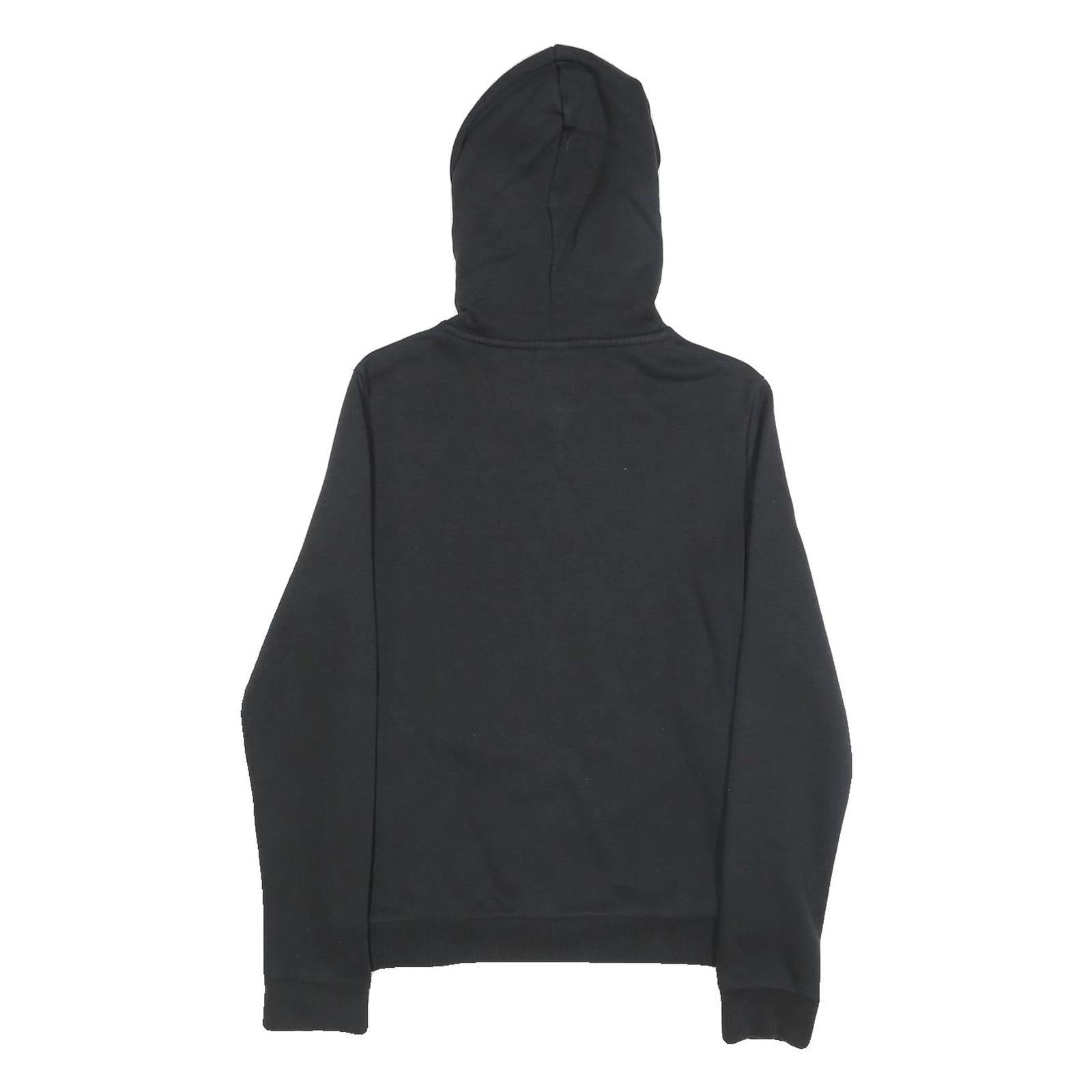 ADIDAS Womens Black Hoodie XS Cotton Blend Pullover Logo Sweatshirt