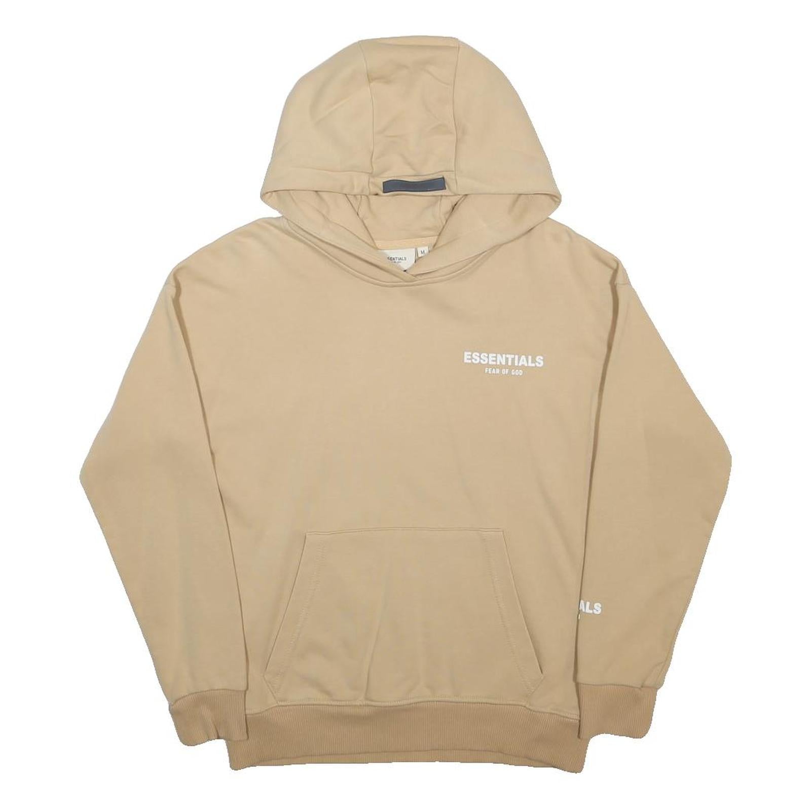 FEAR OF GOD ESSENTIALS Womens Beige Hoodie M Cotton Blend Casual Pullover