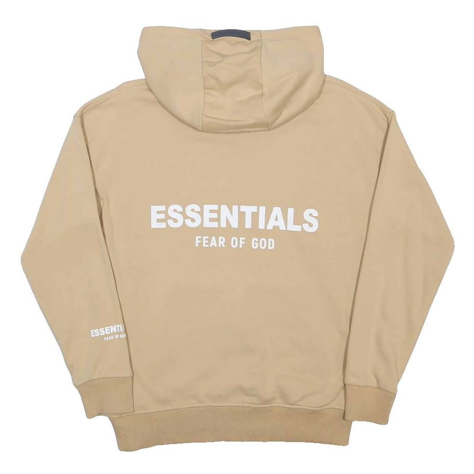 FEAR OF GOD ESSENTIALS Womens Beige Hoodie M Cotton Blend Casual Pullover
