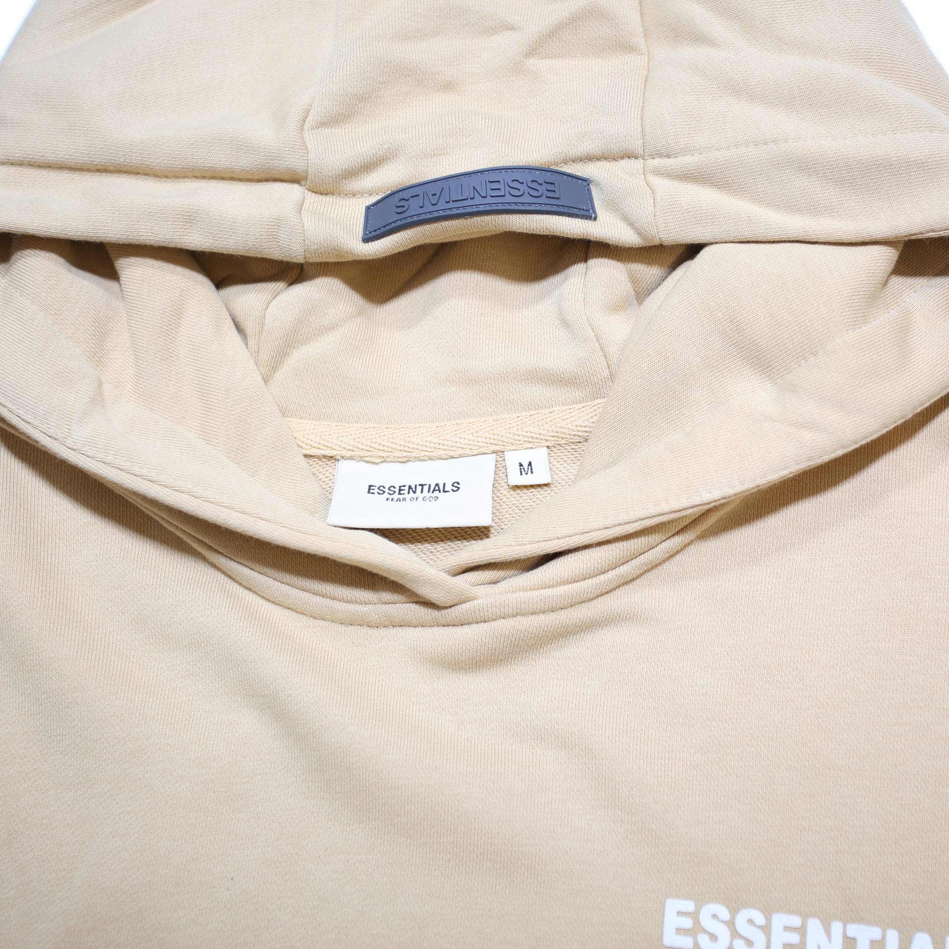 FEAR OF GOD ESSENTIALS Womens Beige Hoodie M Cotton Blend Casual Pullover