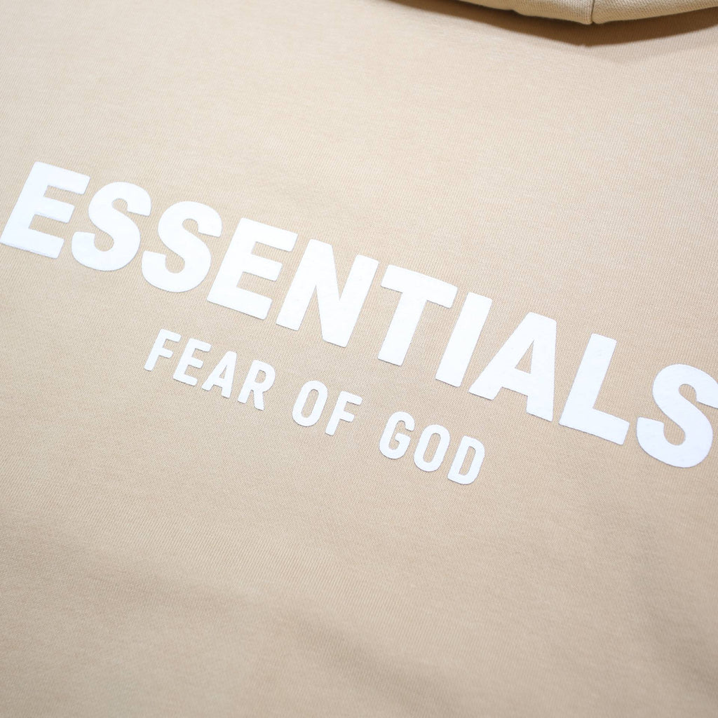 FEAR OF GOD ESSENTIALS Womens Beige Hoodie M Cotton Blend Casual Pullover