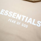 FEAR OF GOD ESSENTIALS Womens Beige Hoodie M Cotton Blend Casual Pullover