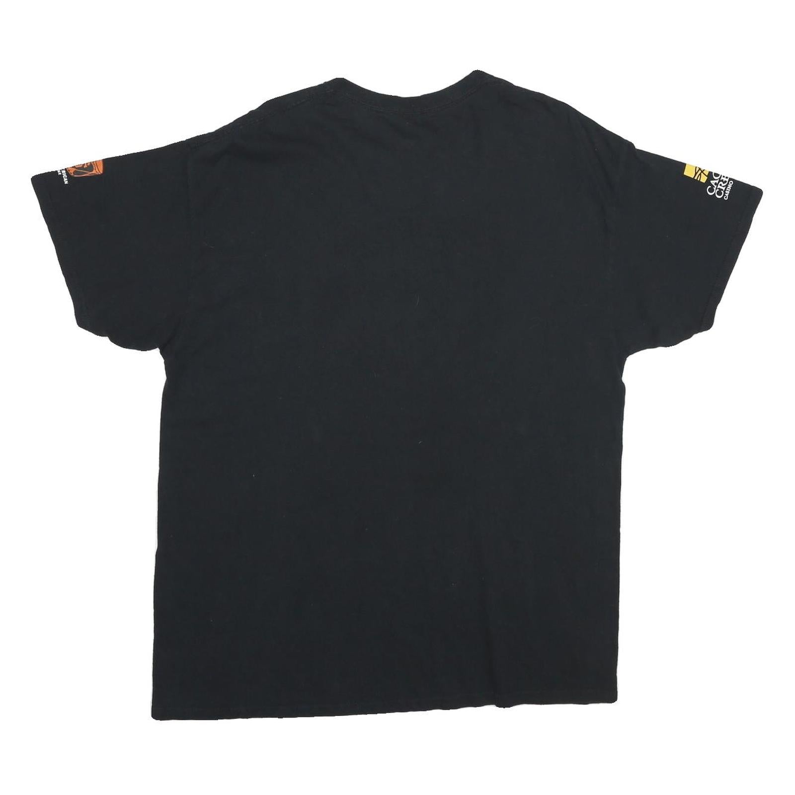 Mens Black Graphic T-Shirt XL Short Sleeve Crew Neck Urban Aztec Style