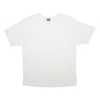 CHAMPION Mens White Plain T-Shirt L Short Sleeve Crew Neck Cotton Blend Casual
